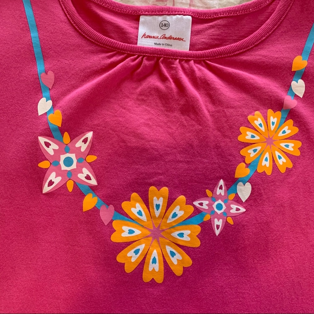 Hanna Andersson flutter sleeve necklace motif tee - Picture 2 of 6
